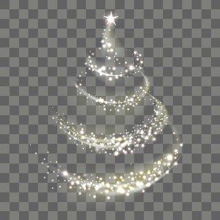 圣诞树环绕光效矢量素材